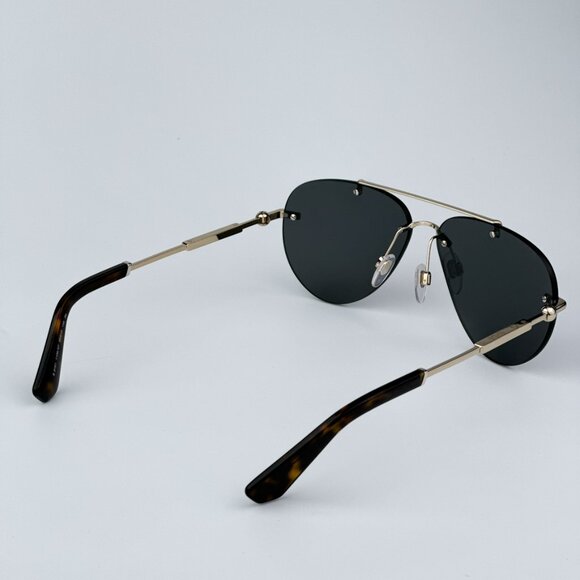 Burberry BE3151 110987 BRAND NEW Sunglasses Gold Dark Grey Pilot Unisex - Picture 8 of 11